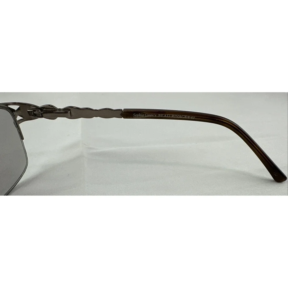 Sophia Loren's Beau Rivage 60 Eyeglasses Frame Women's Gunmetal Half‎ Rim 53-17